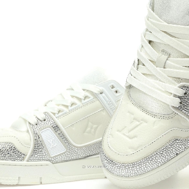 Louis Vuitton LV Trainer "White Crystals" 1AHTNL-2 Sneakers