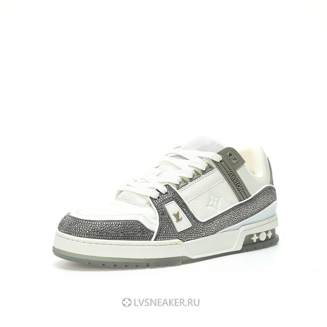 Louis Vuitton LV Trainer "Khaki Crystals" 1AARH6-2 Sneakers