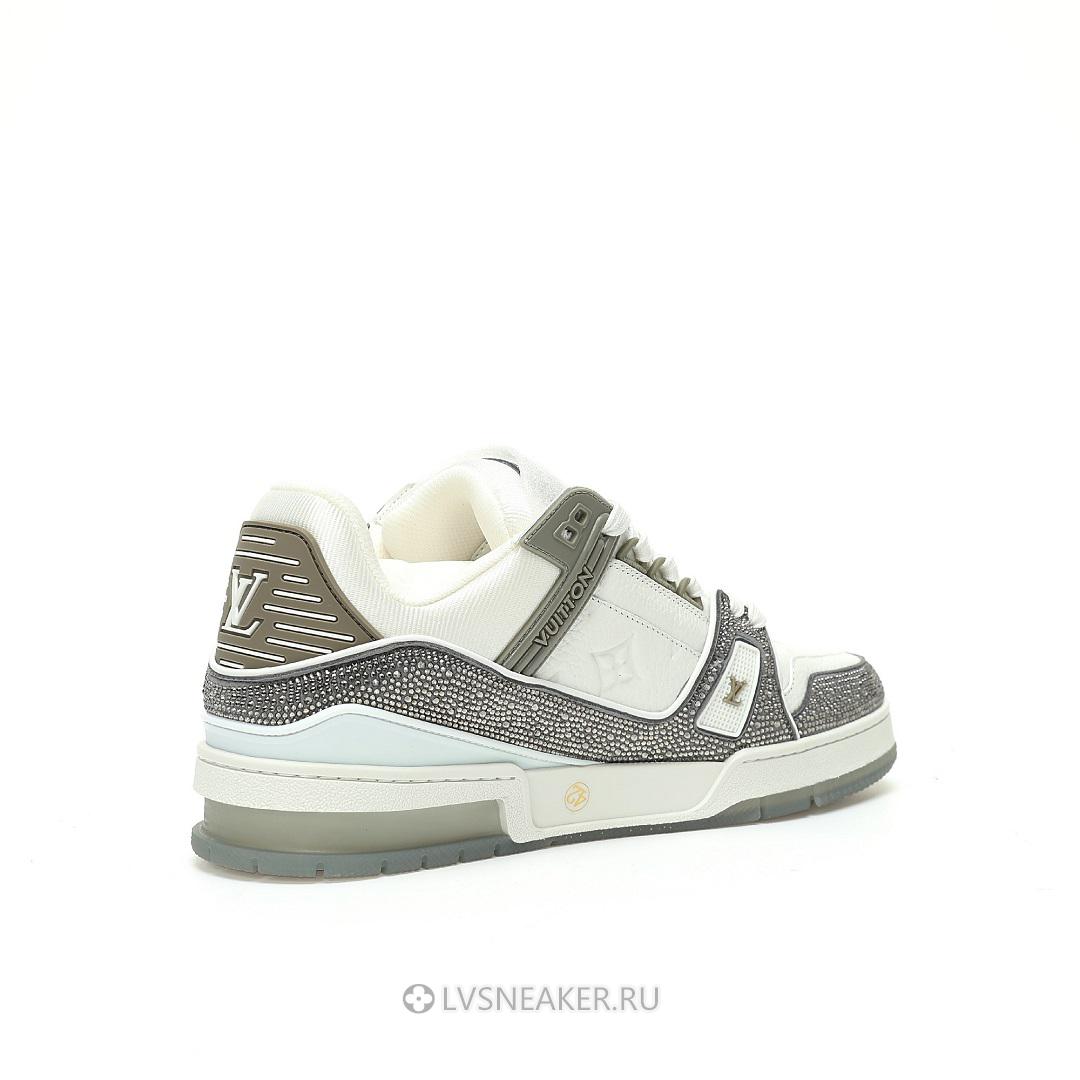 Louis Vuitton LV Trainer "Khaki Crystals" 1AARH6-2 Sneakers