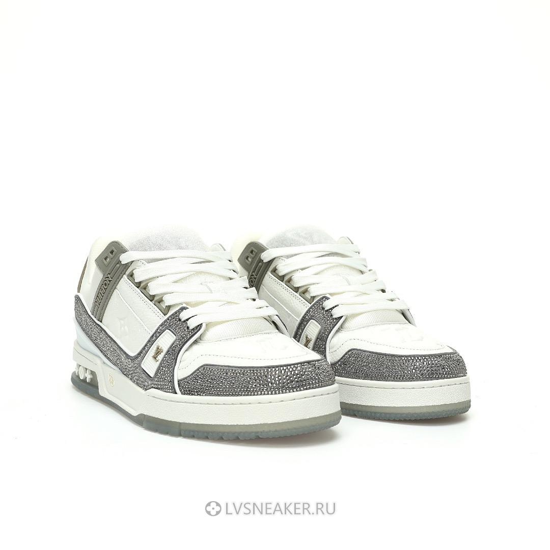 Louis Vuitton LV Trainer "Khaki Crystals" 1AARH6-2 Sneakers