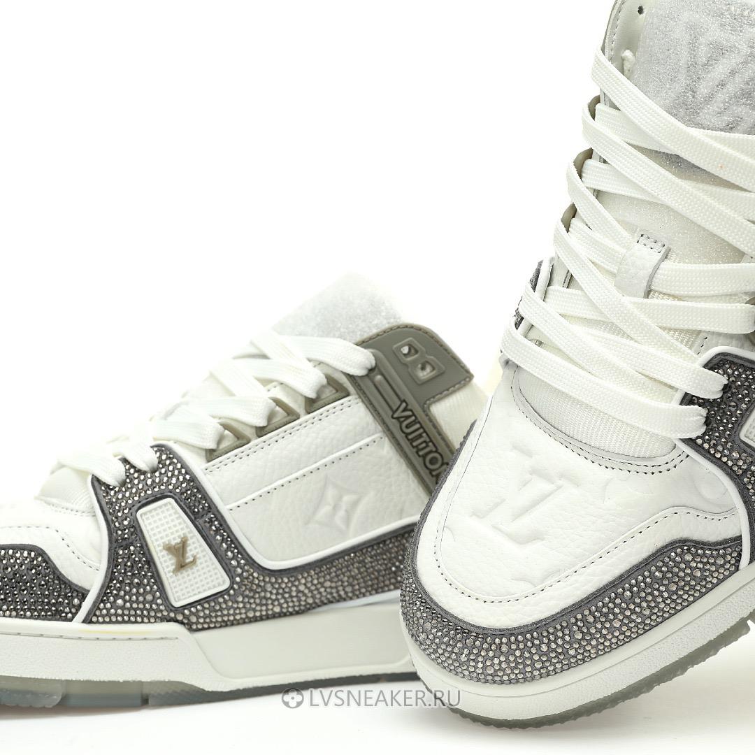 Louis Vuitton LV Trainer "Khaki Crystals" 1AARH6-2 Sneakers
