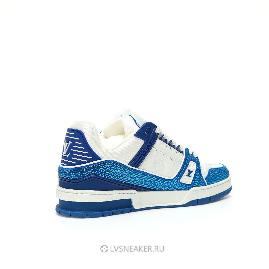 Louis Vuitton LV Trainer "Blue Crystals" 1AC5AL-2 Sneakers