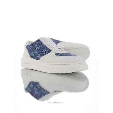 Louis Vuitton LV Beverly Hills "White with Blue Denim Monogram" 1AA47X-2 Sneakers
