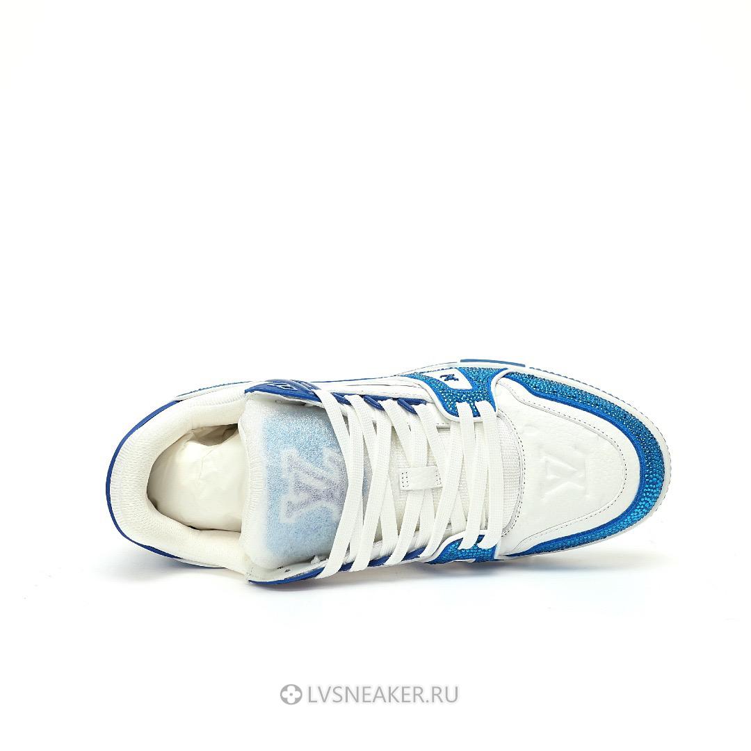 Louis Vuitton LV Trainer "Blue Crystals" 1AC5AL-2 Sneakers