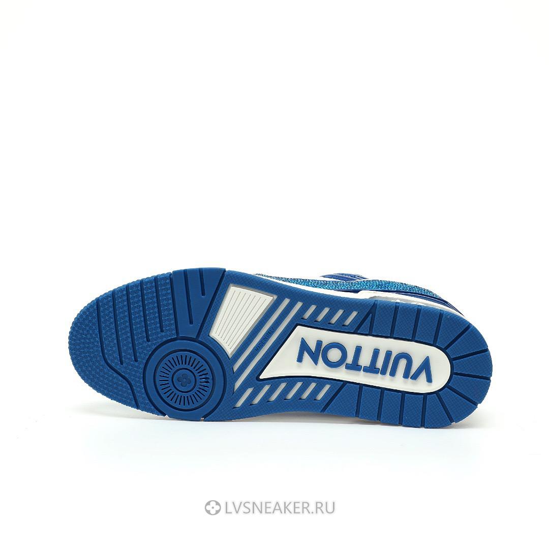 Louis Vuitton LV Trainer "Blue Crystals" 1AC5AL-2 Sneakers