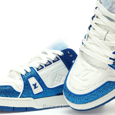 Louis Vuitton LV Trainer "Blue Crystals" 1AC5AL-2 Sneakers