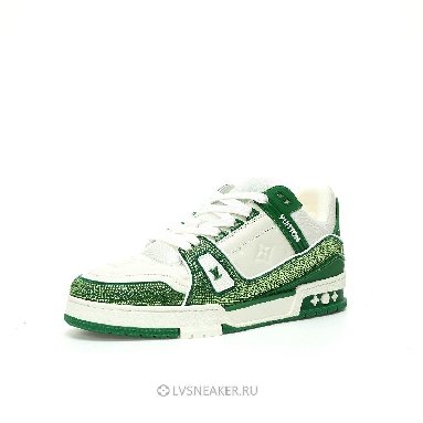 Louis Vuitton LV Trainer "Green Crystals" 1AARLE-2 Sneakers