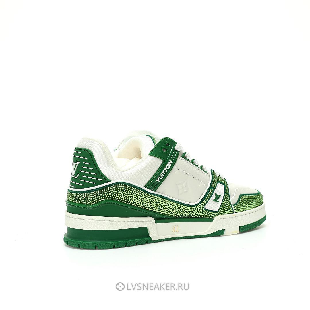 Louis Vuitton LV Trainer "Green Crystals" 1AARLE-2 Sneakers