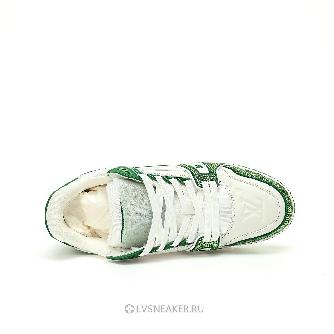 Louis Vuitton LV Trainer "Green Crystals" 1AARLE-2 Sneakers