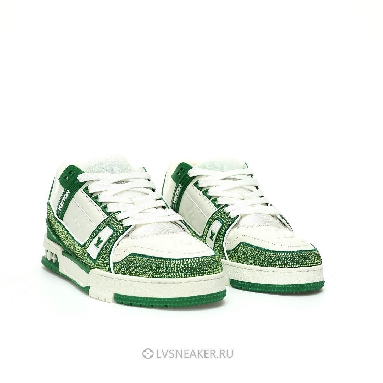 Louis Vuitton LV Trainer "Green Crystals" 1AARLE-2 Sneakers