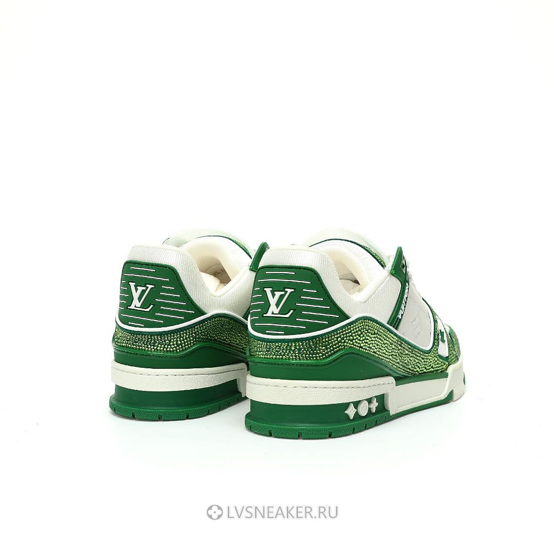 Louis Vuitton LV Trainer "Green Crystals" 1AARLE-2 Sneakers