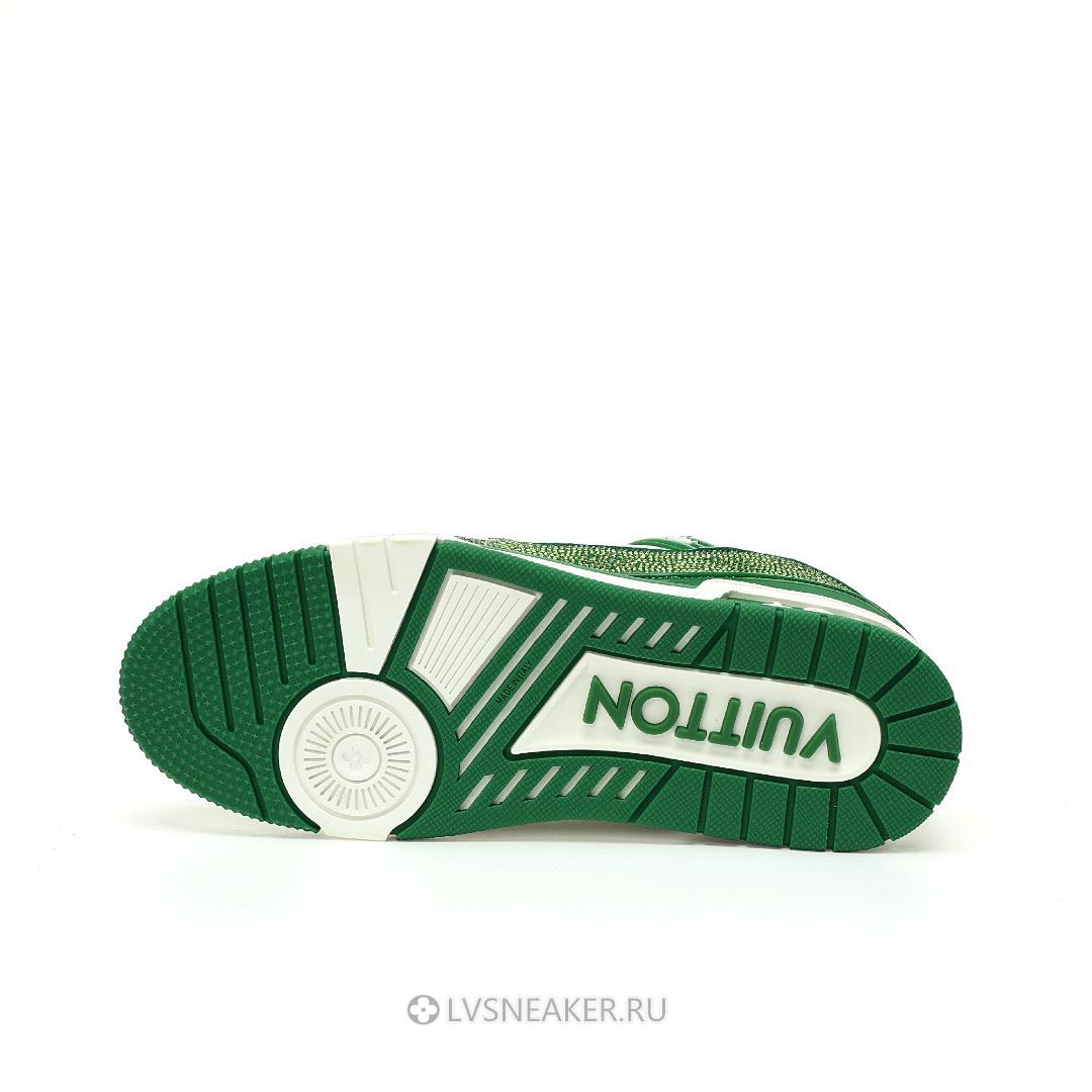 Louis Vuitton LV Trainer "Green Crystals" 1AARLE-2 Sneakers
