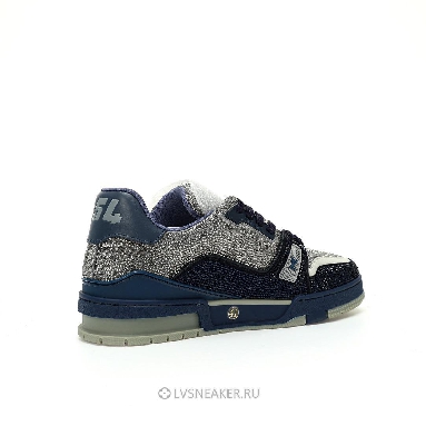 Louis Vuitton LV Trainer "Grey Blue Crystals" 1AA6QZ-2 Sneakers