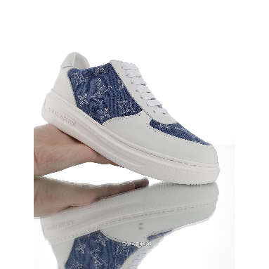 Louis Vuitton LV Beverly Hills "White with Blue Denim Monogram" 1AA47X-2 Sneakers
