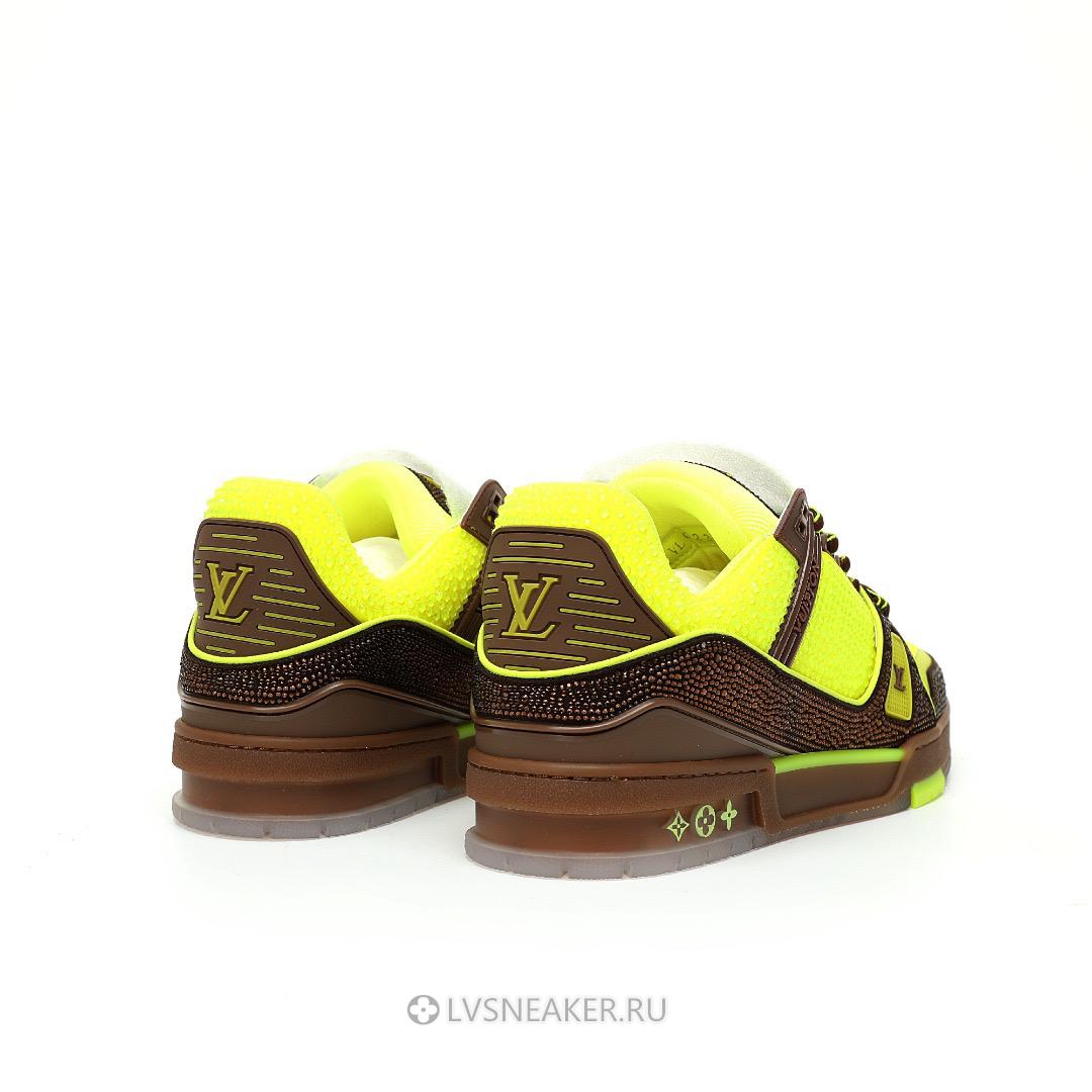 Louis Vuitton LV Trainer "Yellow Brown Crystals" 1A8Z6K-2 Sneakers