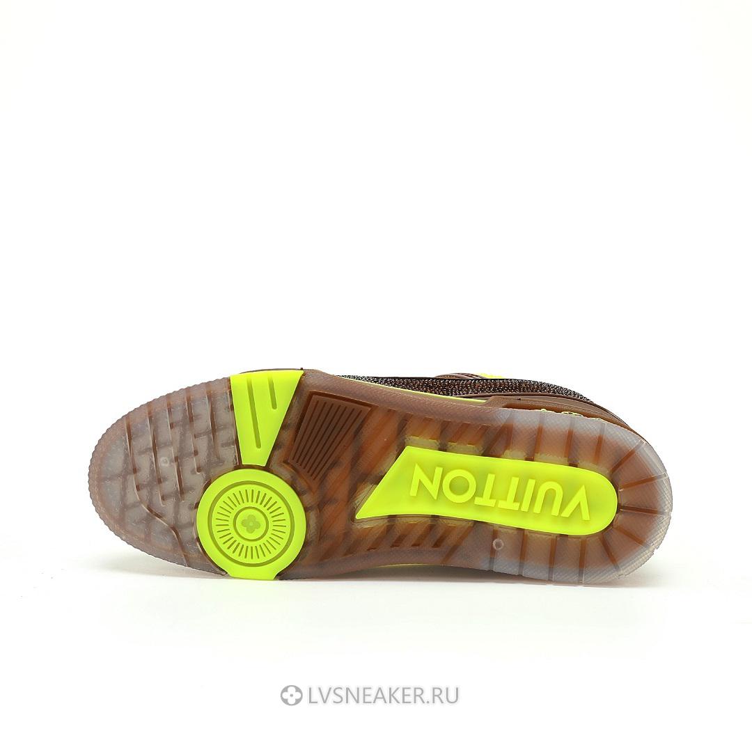 Louis Vuitton LV Trainer "Yellow Brown Crystals" 1A8Z6K-2 Sneakers