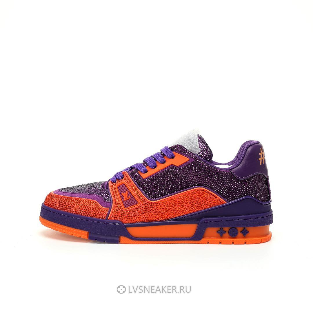 Louis Vuitton LV Trainer "Purple Orange Crystals" 1AA6QD Sneakers