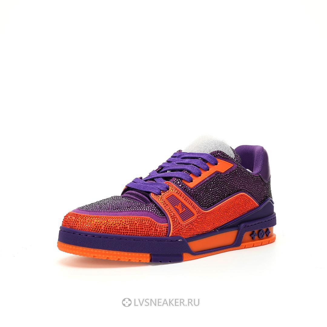Louis Vuitton LV Trainer "Purple Orange Crystals" 1AA6QD Sneakers