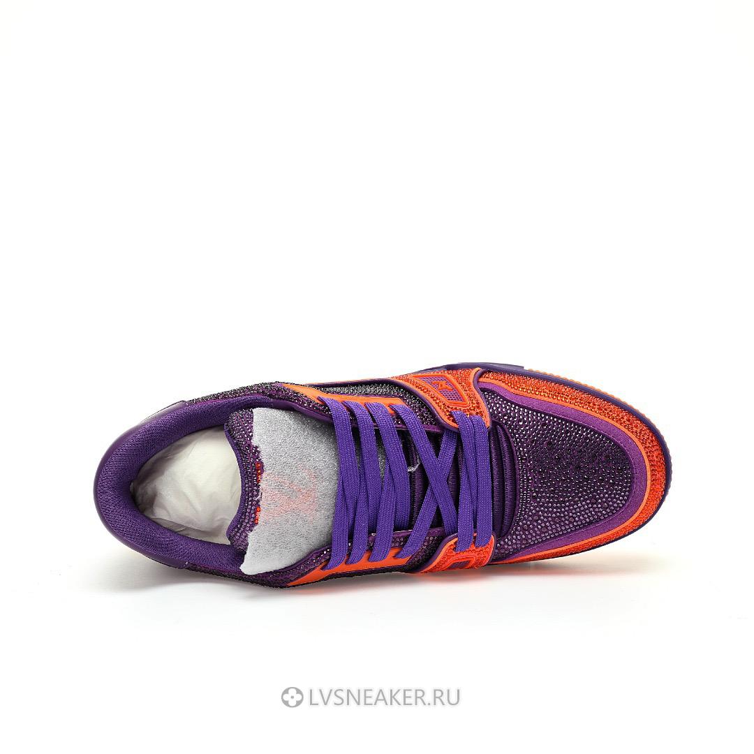 Louis Vuitton LV Trainer "Purple Orange Crystals" 1AA6QD Sneakers