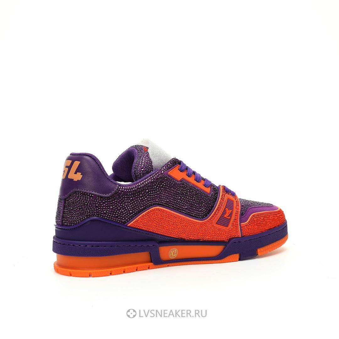 Louis Vuitton LV Trainer "Purple Orange Crystals" 1AA6QD Sneakers