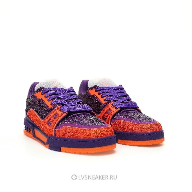 Louis Vuitton LV Trainer "Purple Orange Crystals" 1AA6QD Sneakers