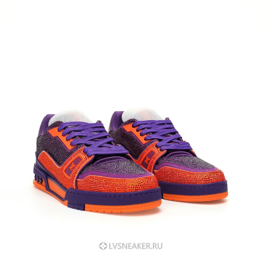 Louis Vuitton LV Trainer "Purple Orange Crystals" 1AA6QD Sneakers