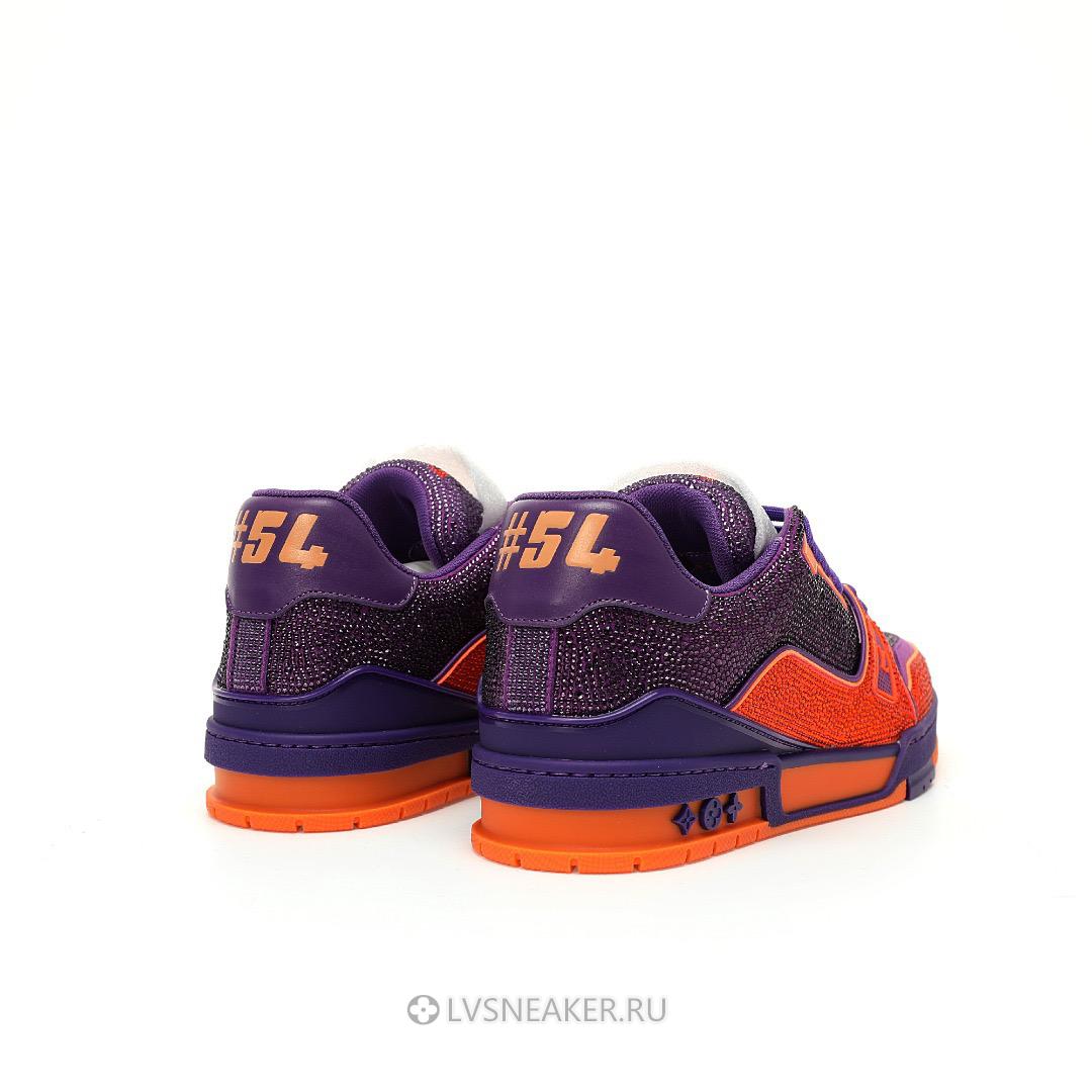 Louis Vuitton LV Trainer "Purple Orange Crystals" 1AA6QD Sneakers