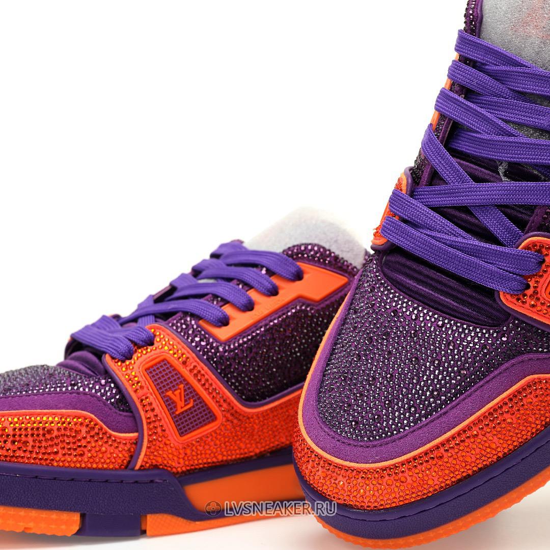 Louis Vuitton LV Trainer "Purple Orange Crystals" 1AA6QD Sneakers