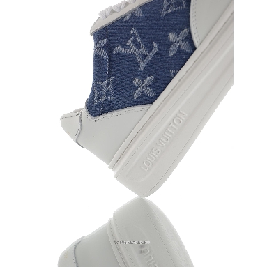 Louis Vuitton LV Beverly Hills "White with Blue Denim Monogram" 1AA47X-2 Sneakers