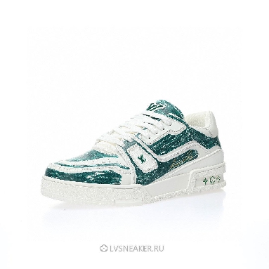 Louis Vuitton LV Trainer "White Green Colored" 1ABLX3 Sneakers