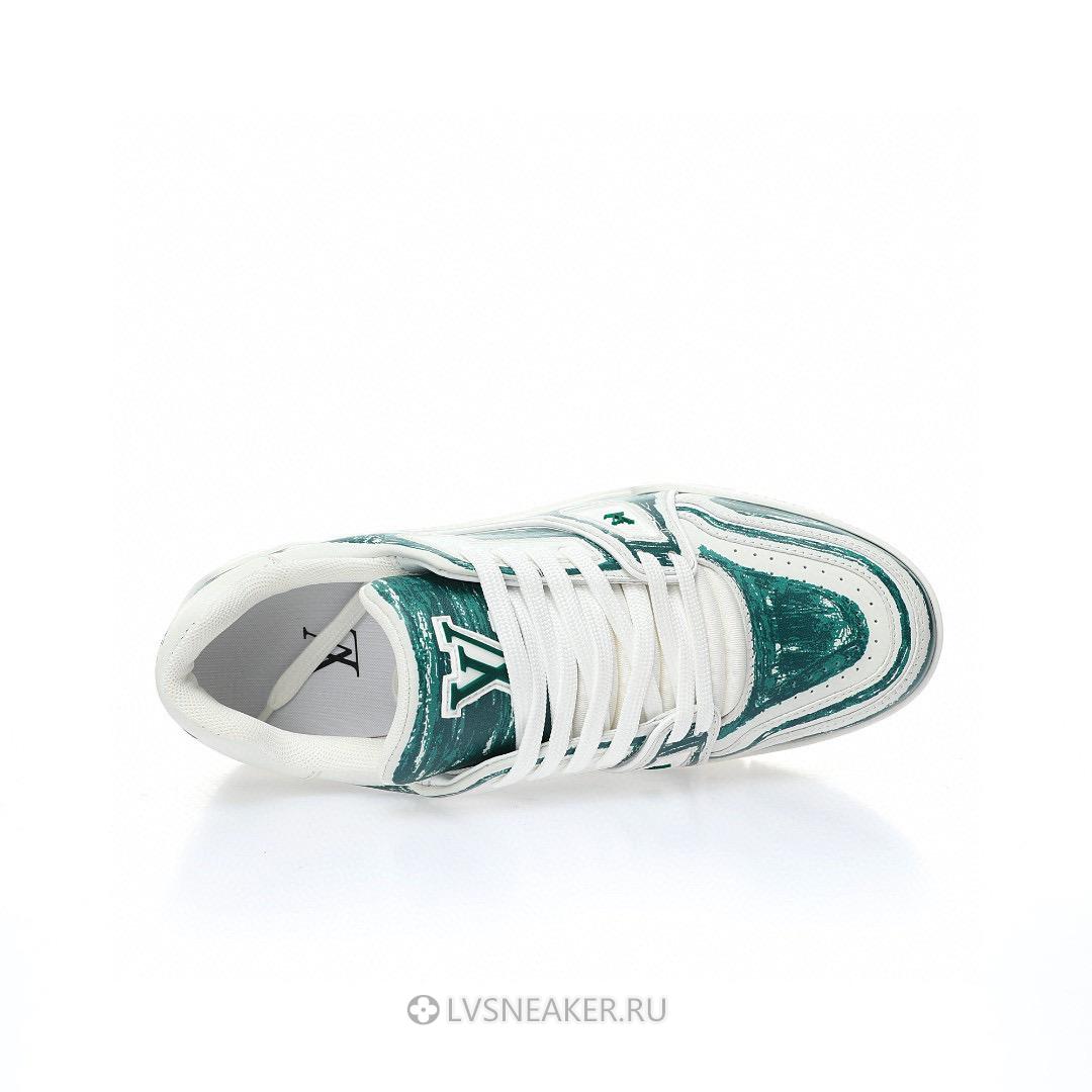 Louis Vuitton LV Trainer "White Green Colored" 1ABLX3 Sneakers
