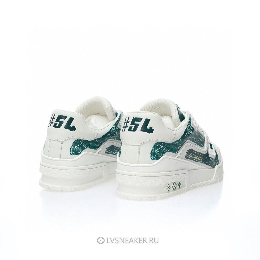 Louis Vuitton LV Trainer "White Green Colored" 1ABLX3 Sneakers