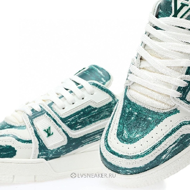 Louis Vuitton LV Trainer "White Green Colored" 1ABLX3 Sneakers