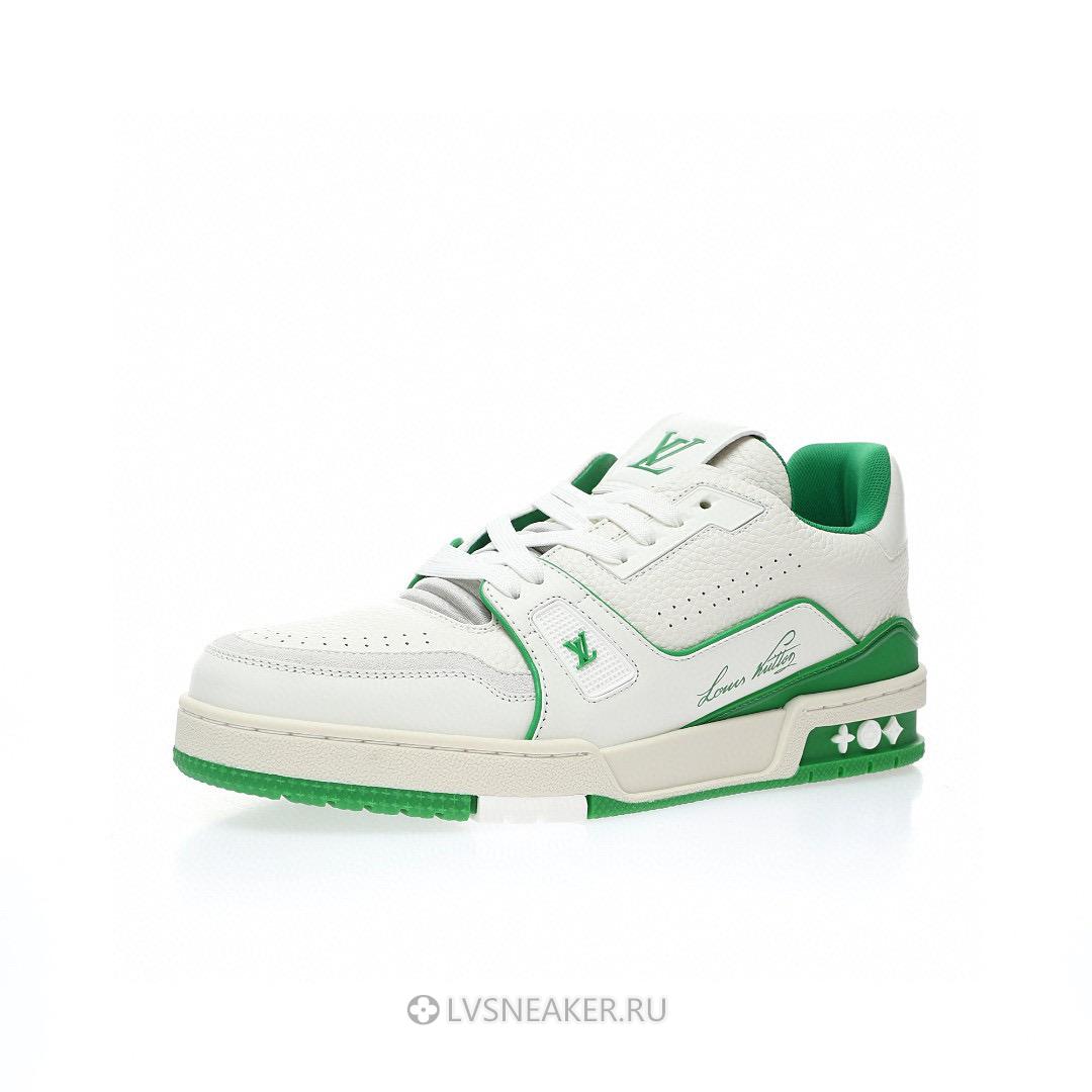 Louis Vuitton LV Trainer "#54 Signature White Green" 1ABNIS Sneakers