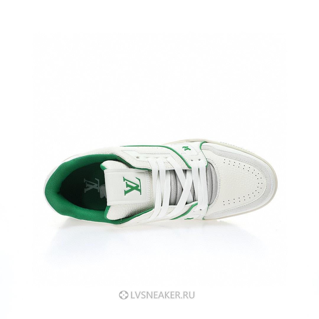 Louis Vuitton LV Trainer "#54 Signature White Green" 1ABNIS Sneakers