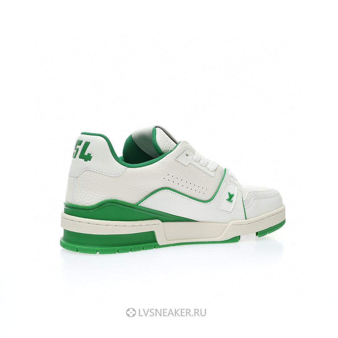 Louis Vuitton LV Trainer "#54 Signature White Green" 1ABNIS Sneakers
