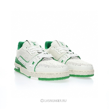 Louis Vuitton LV Trainer "#54 Signature White Green" 1ABNIS Sneakers