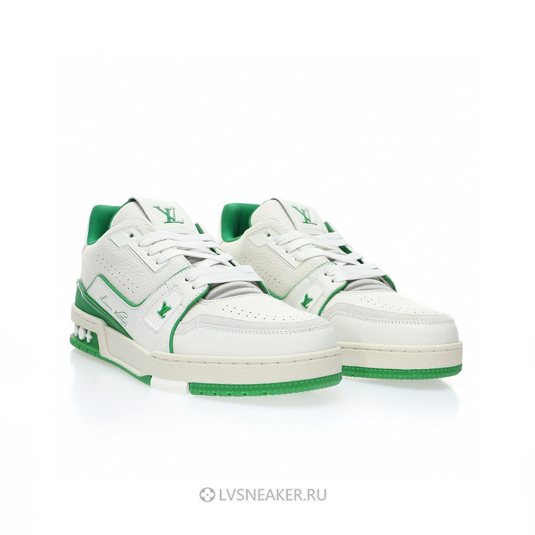 Louis Vuitton LV Trainer "#54 Signature White Green" 1ABNIS Sneakers