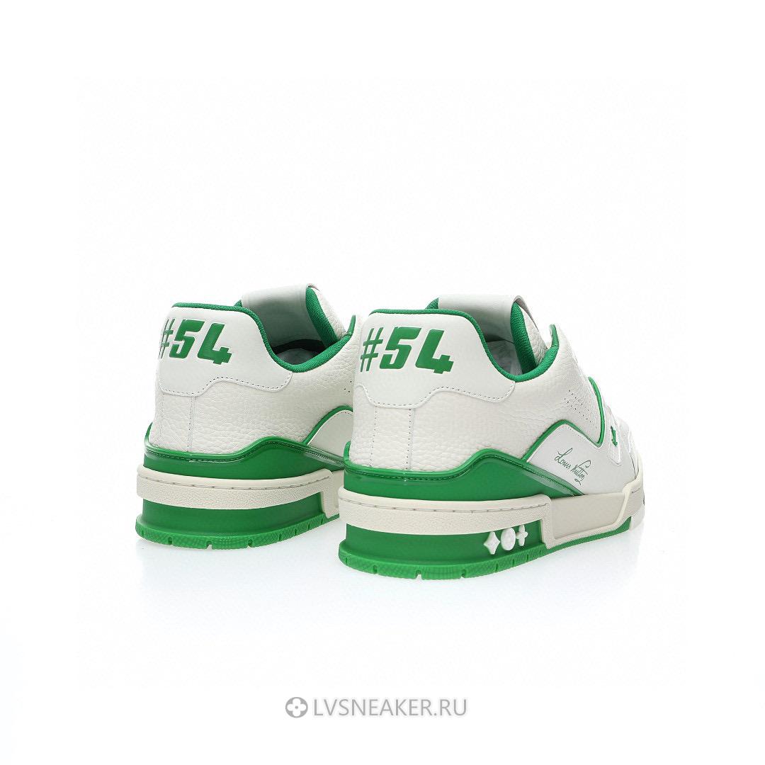 Louis Vuitton LV Trainer "#54 Signature White Green" 1ABNIS Sneakers