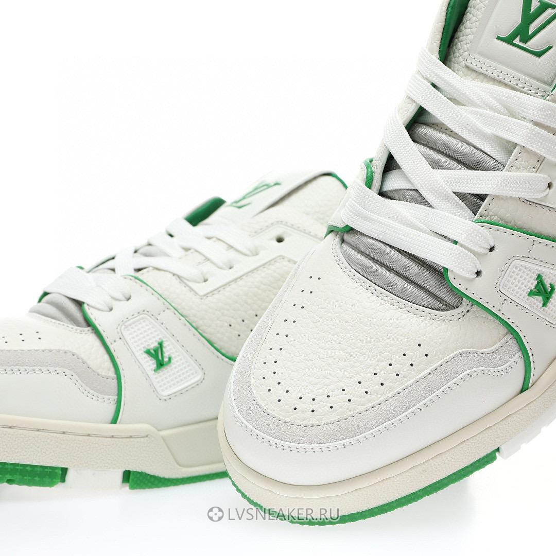 Louis Vuitton LV Trainer "#54 Signature White Green" 1ABNIS Sneakers