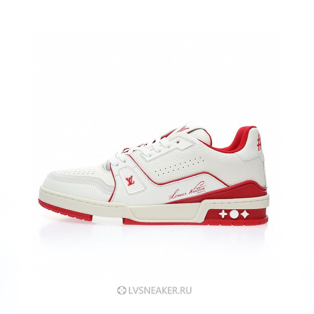 Louis Vuitton LV Trainer "White Red" 1ABFBK Sneakers