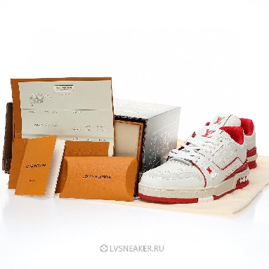 Louis Vuitton LV Trainer "White Red" 1ABFBK Sneakers
