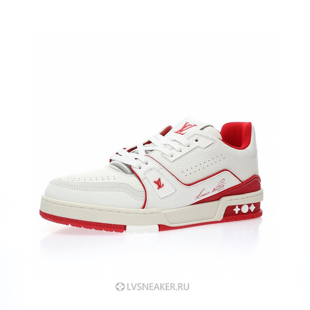 Louis Vuitton LV Trainer "White Red" 1ABFBK Sneakers