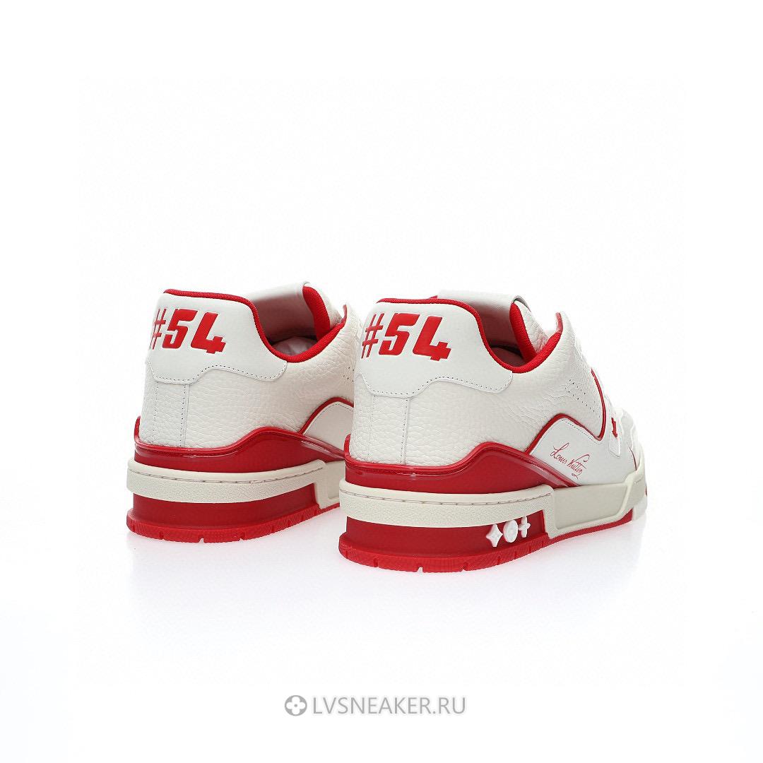 Louis Vuitton LV Trainer "White Red" 1ABFBK Sneakers