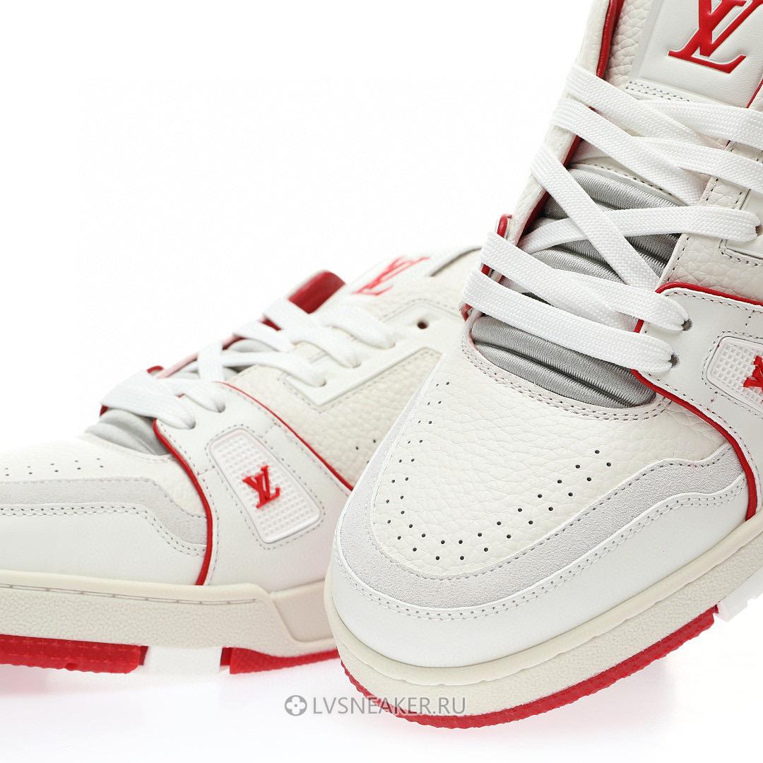 Louis Vuitton LV Trainer "White Red" 1ABFBK Sneakers