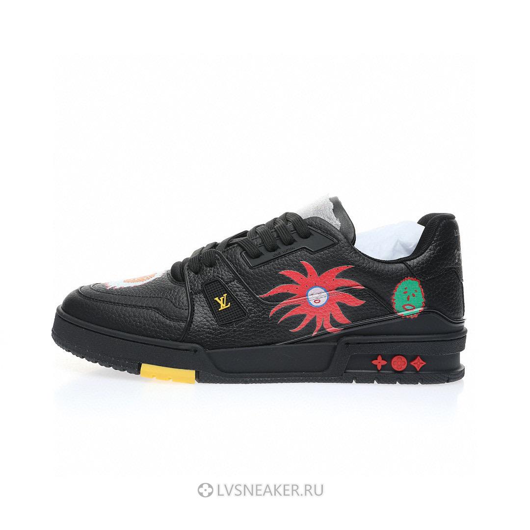 Louis Vuitton LV x Yayoi Kusama Trainer "Black Print" 1ABD2W Sneakers