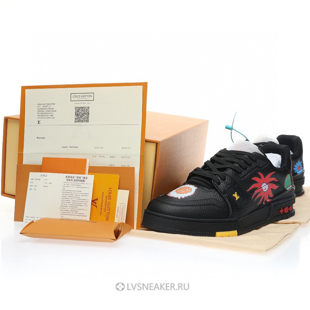 Louis Vuitton LV x Yayoi Kusama Trainer "Black Print" 1ABD2W Sneakers