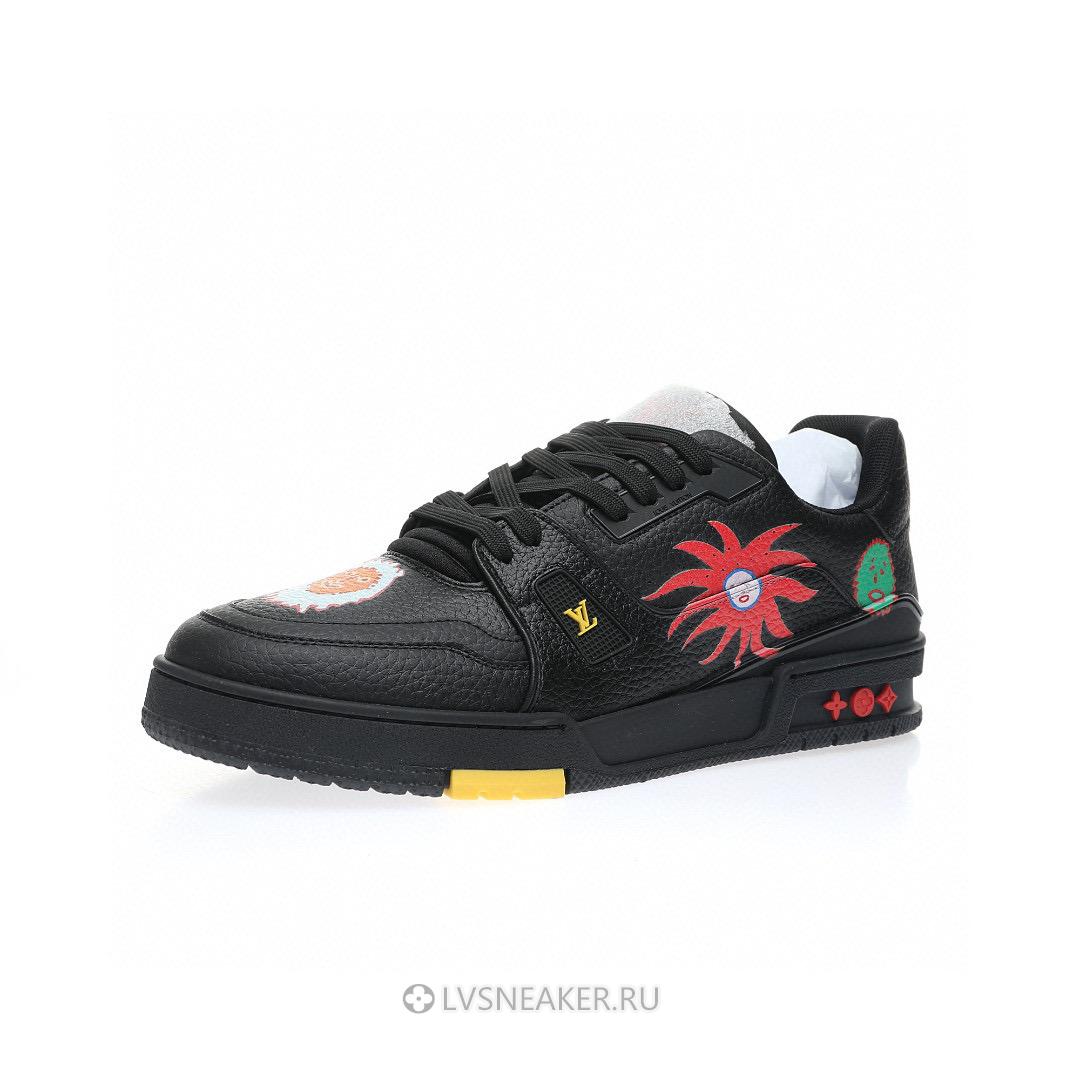 Louis Vuitton LV x Yayoi Kusama Trainer "Black Print" 1ABD2W Sneakers