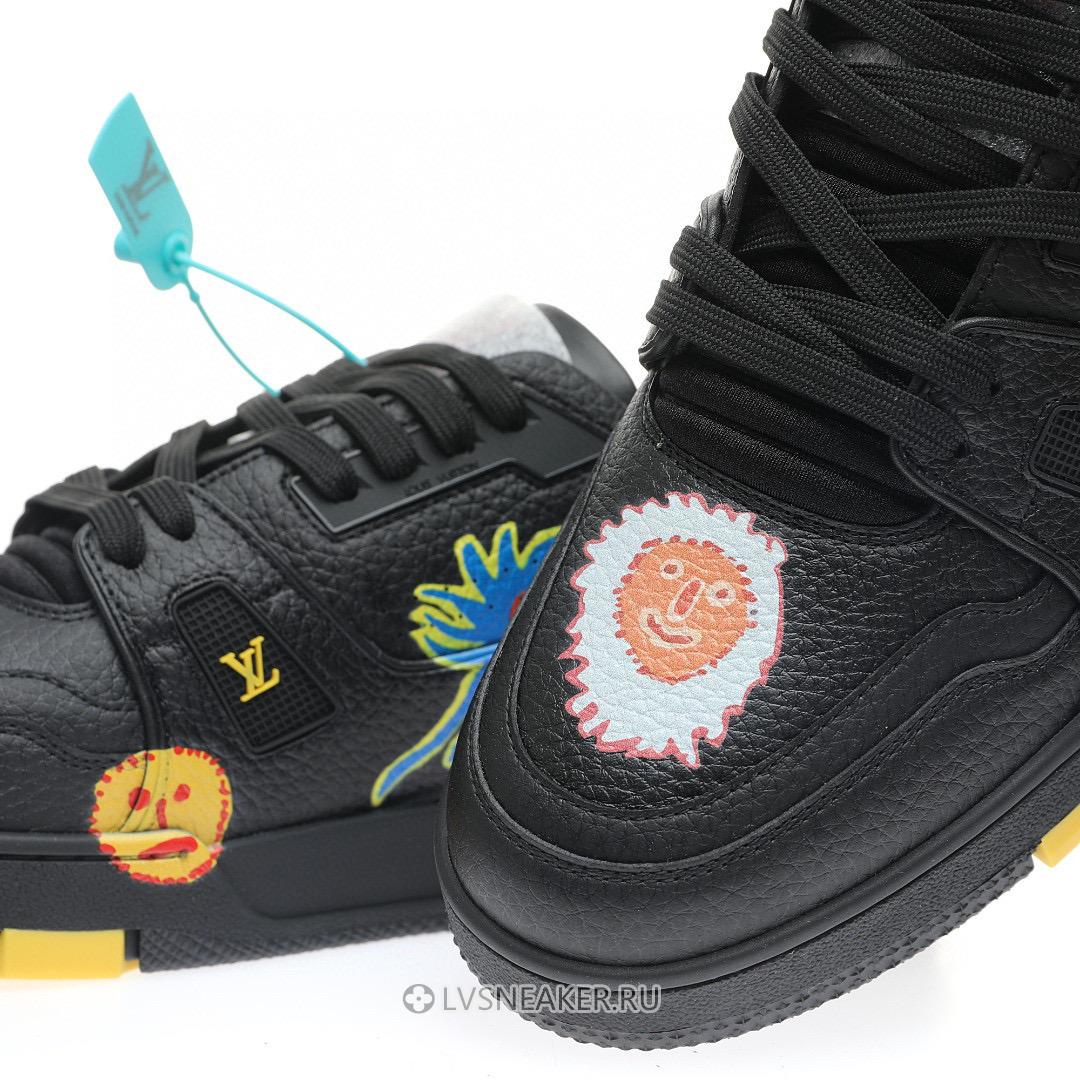 Louis Vuitton LV x Yayoi Kusama Trainer "Black Print" 1ABD2W Sneakers