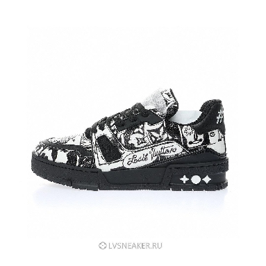 Louis Vuitton LV Trainer "Comic Motifs Black White" 1AB9WY Sneakers